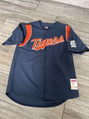 Vintage Detroit Tigers Jersey Stitches Blank MLB Baseball Blue Men’s large
